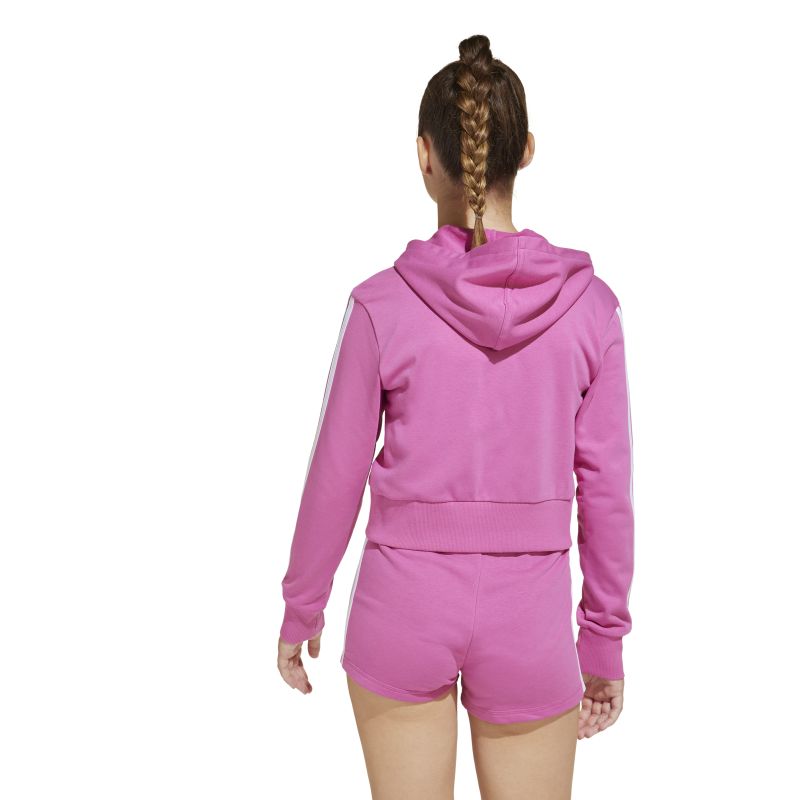 Adidas Girls Essentials 3-Stripes Full-Zip Hoodie