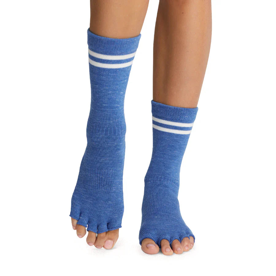 TOESOX Grip Half Toe Crew - Royal Blue