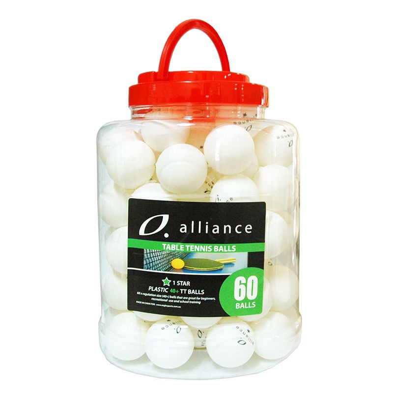 Alliance 60pk 40+ ABS 1 Star Table Tennis Balls