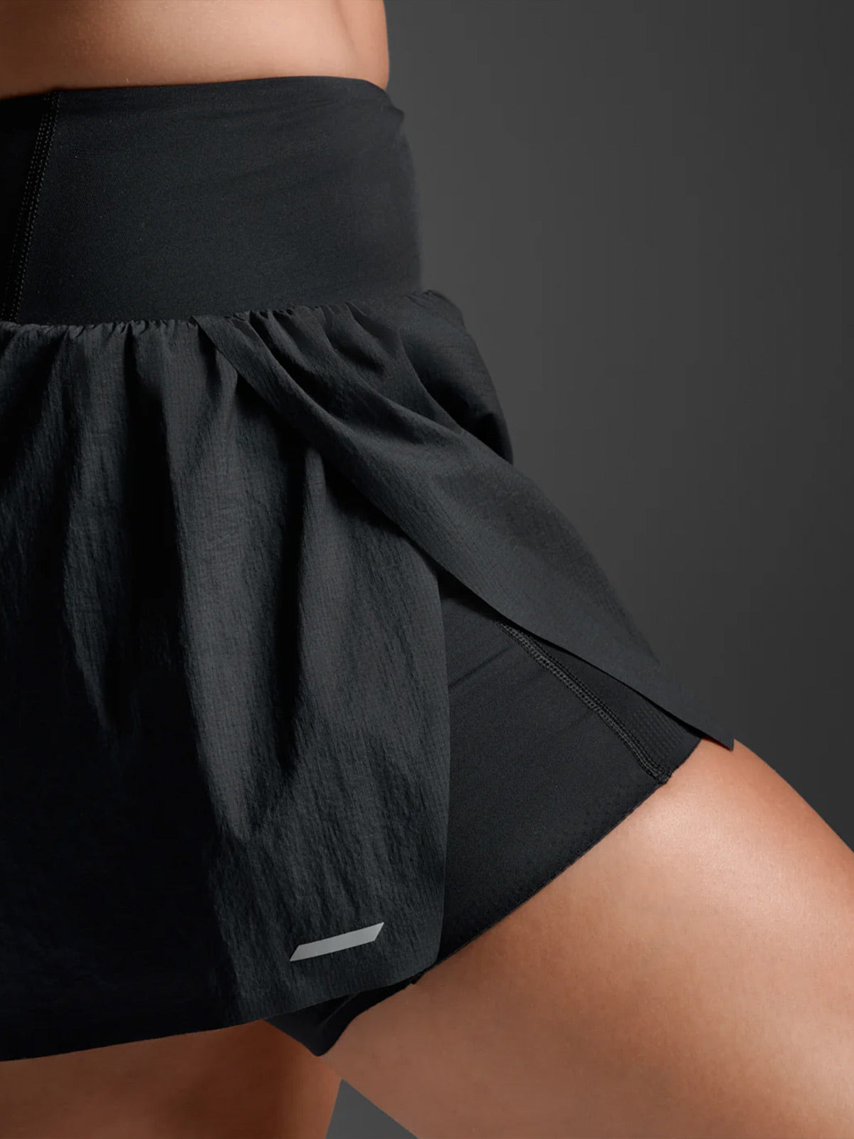 2XU Women's Aero Hi-Rise2-in-1 3Inch Shorts - Black/Silver Reflective