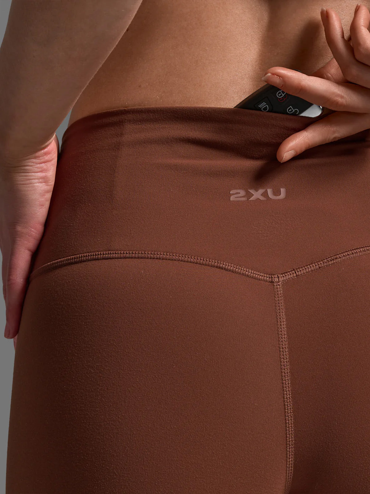2XU Women's Fluid Hi-Rise 7/8 Tights - Sepia/Sepia