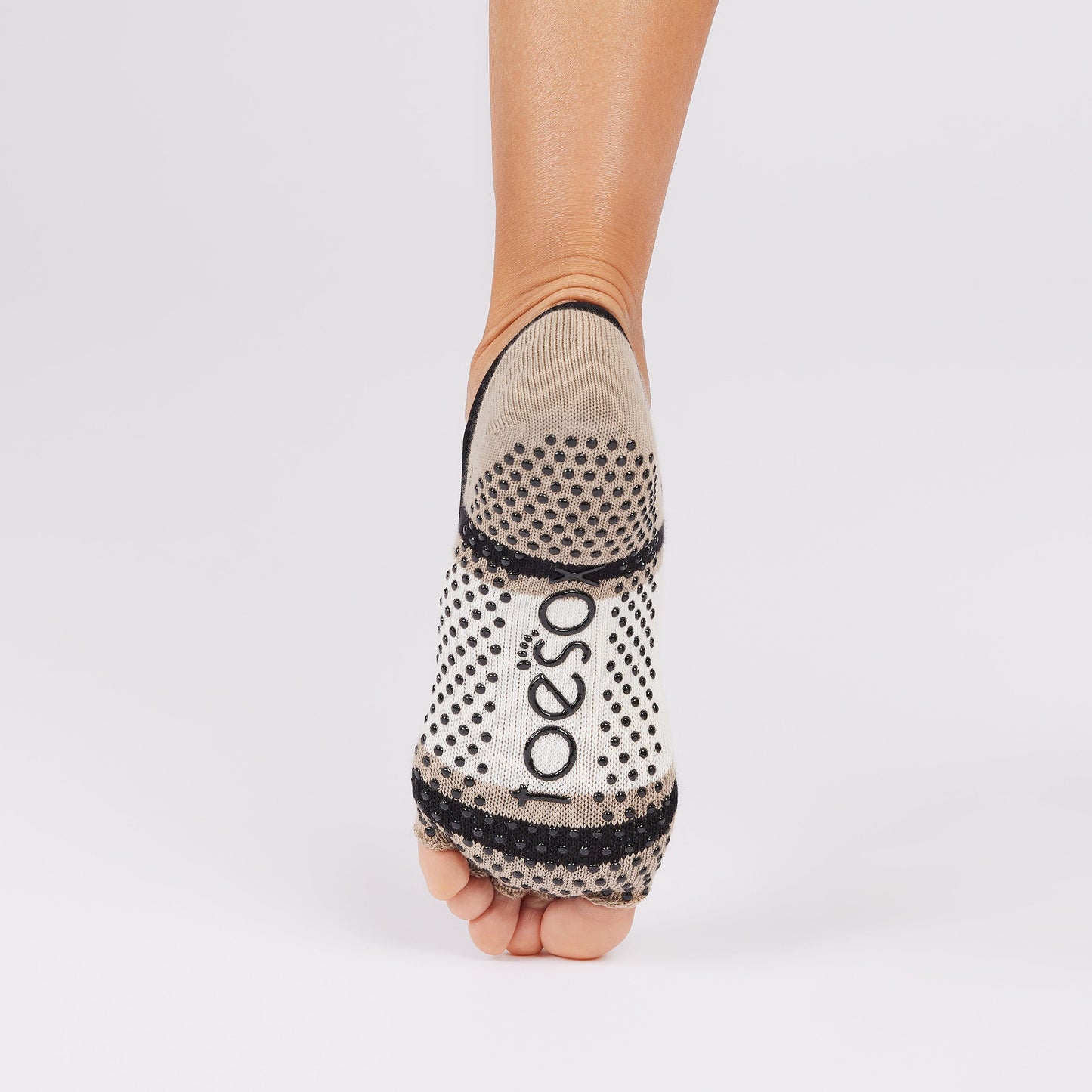 TOESOX Half Toe Elle - Shitake Stripe