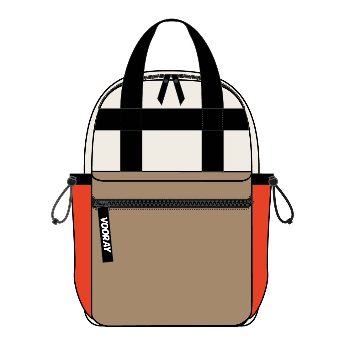 VOORAY Katie Backpack - Camel Color Block
