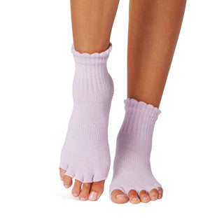 TOESOX Grip Half Toe Melody Scallop - Soft Lavender