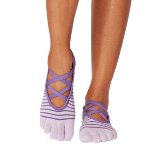 TOESOX Grip Full Toe Elle - Grape Stripe