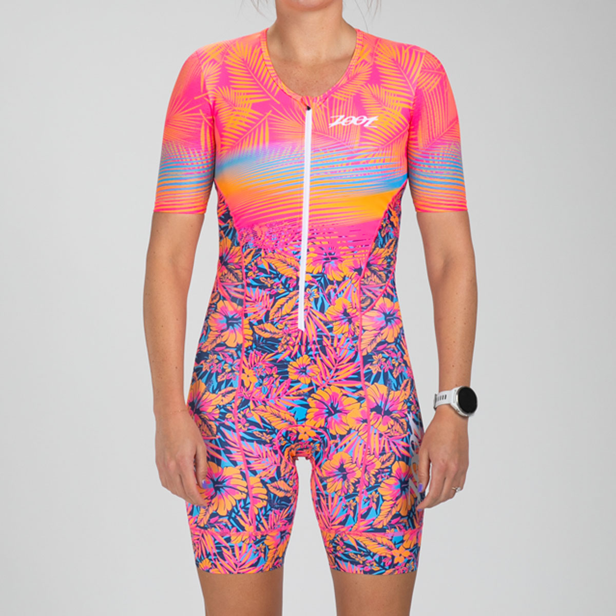 ZOOT Women's Tri AERO FZ Racesuit - Club Aloha