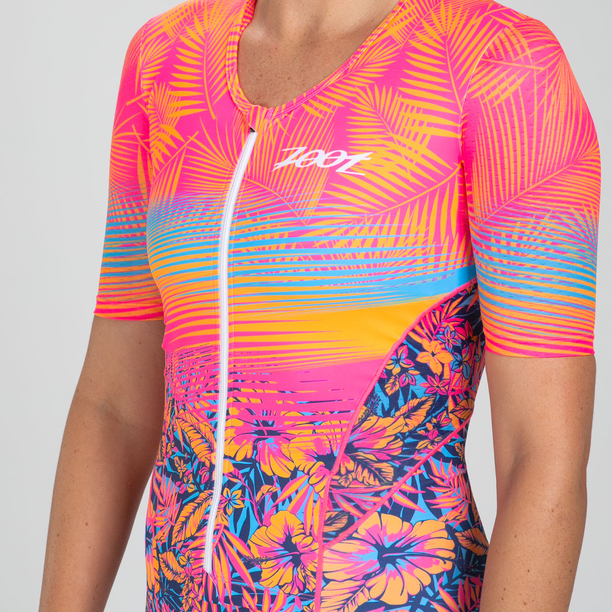 ZOOT Women's Tri AERO FZ Racesuit - Club Aloha