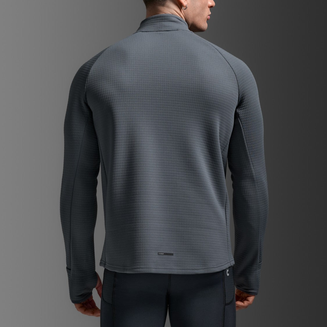 2XU Ignition Hyper-Haptic 1/4 Zip Fleece | Turbulence / Black Reflective | Mens