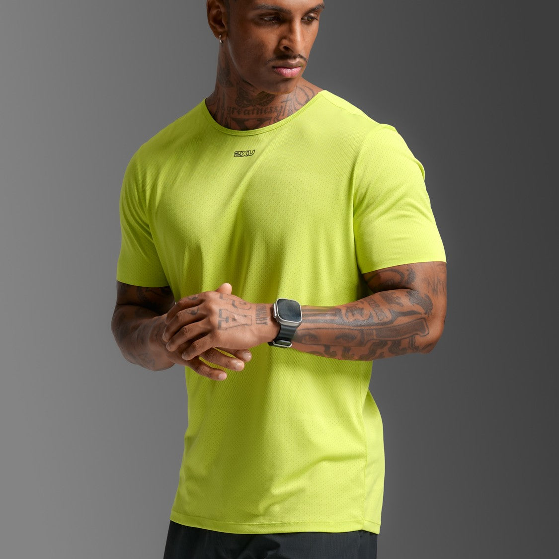 2XU Light Speed Tech Tee | Volt / Black Reflective | Mens