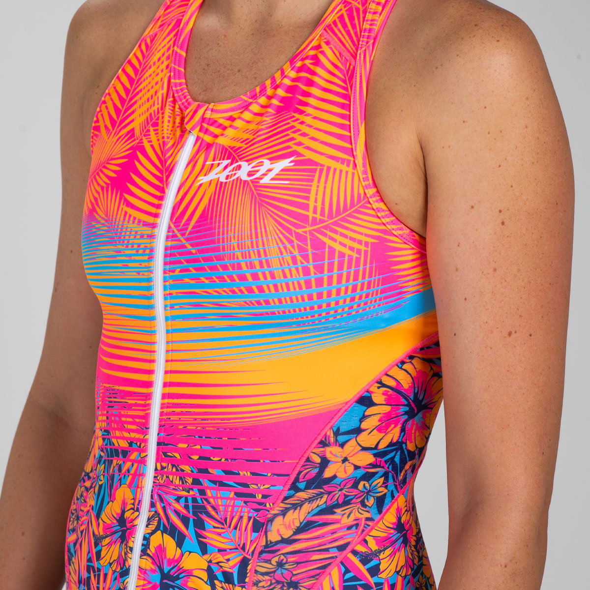 ZOOT Women's Tri SLVS FZ Racesuit - Club Aloha