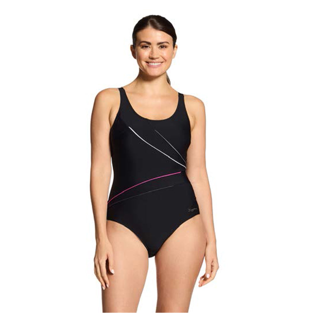 ZOGGS Women's Adjustable Macmaster Scoopback - Safari Leaf Print