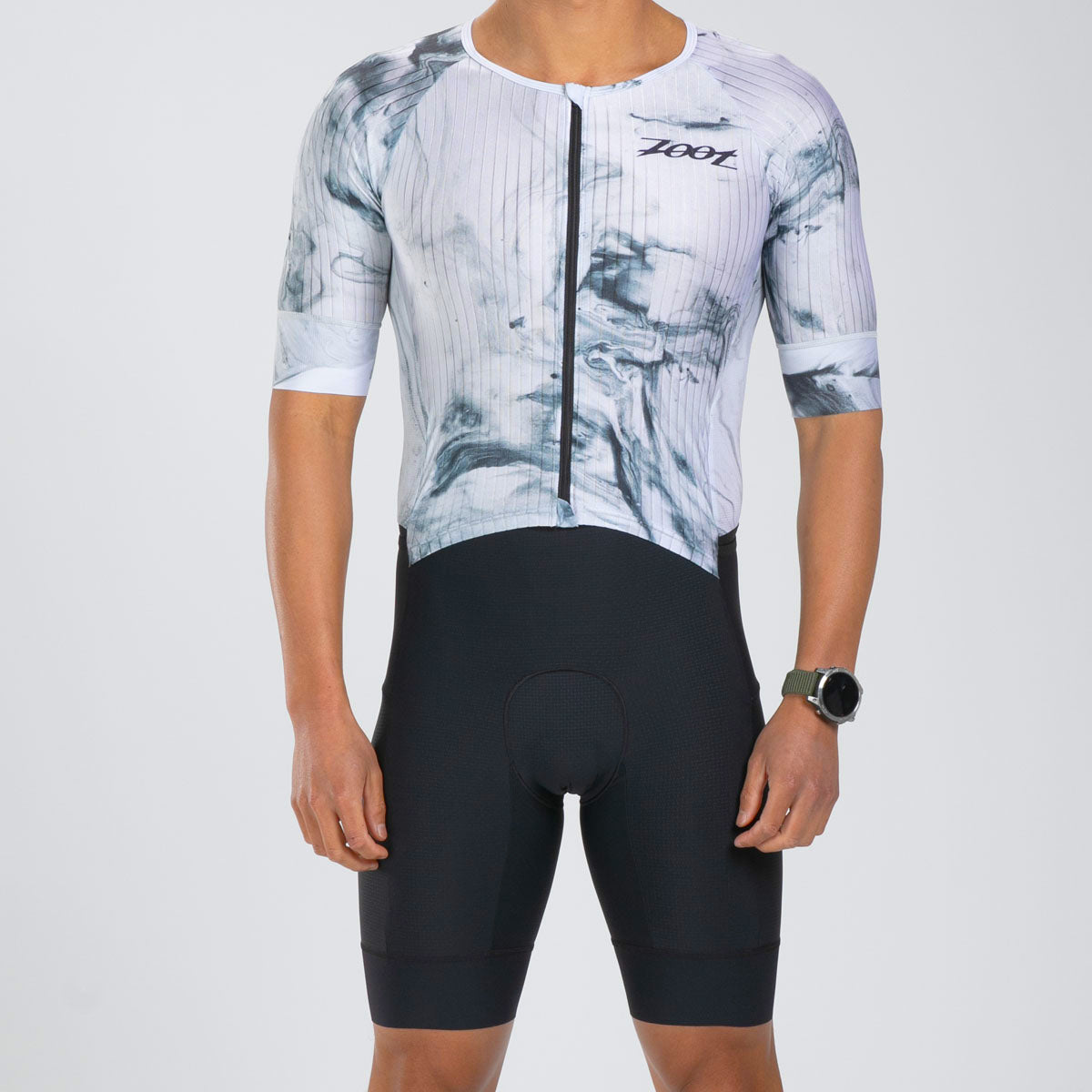 ZOOT Men's Elite Racesuit Sublimated with Side Pockets - White Hot