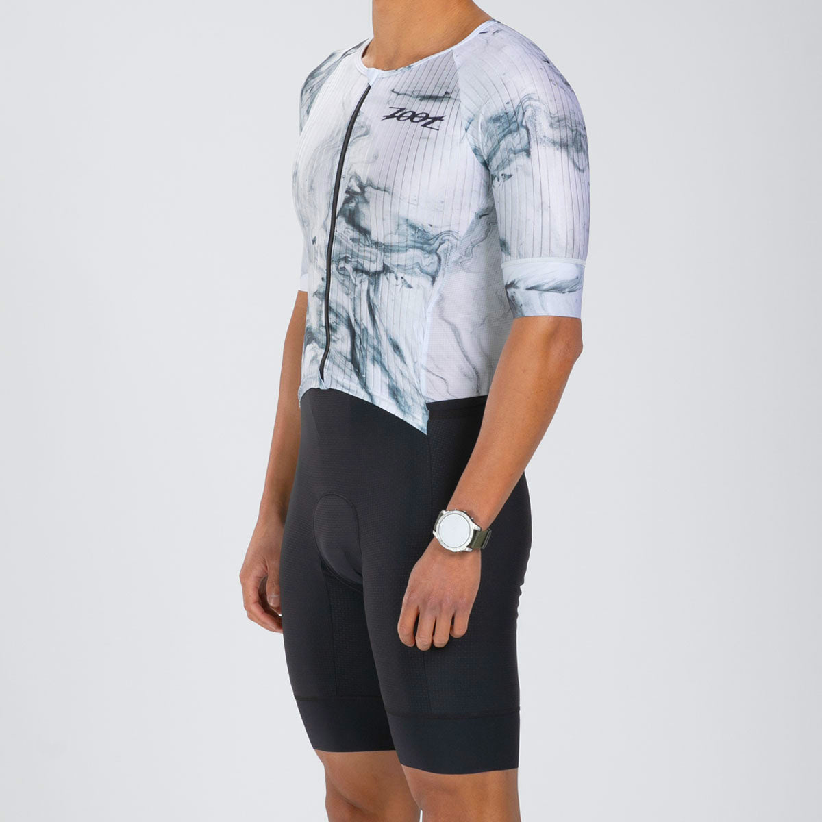 ZOOT Men's Elite Racesuit Sublimated with Side Pockets - White Hot