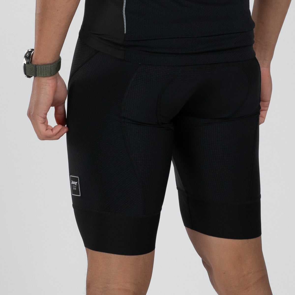 ZOOT Men's Elite Tri 8'' EXOS Short w/Pocket - Black