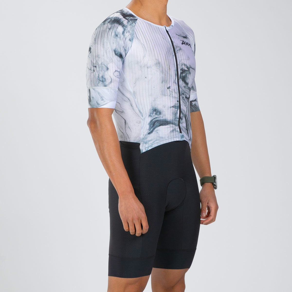 ZOOT Men's Elite Racesuit Sublimated with Side Pockets - White Hot