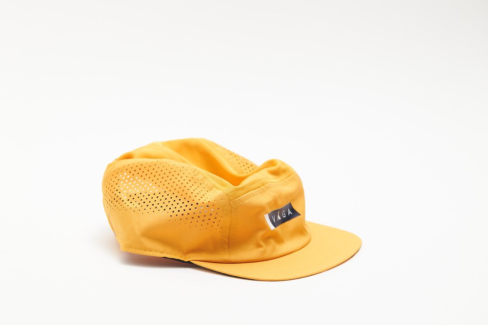 VAGA Feather Racing Cap - Yellow/Navy Blue