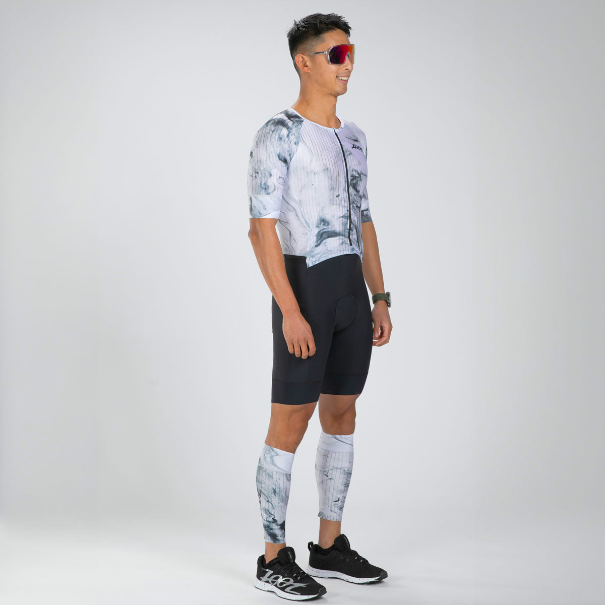 ZOOT Men's Elite Racesuit Sublimated with Side Pockets - White Hot