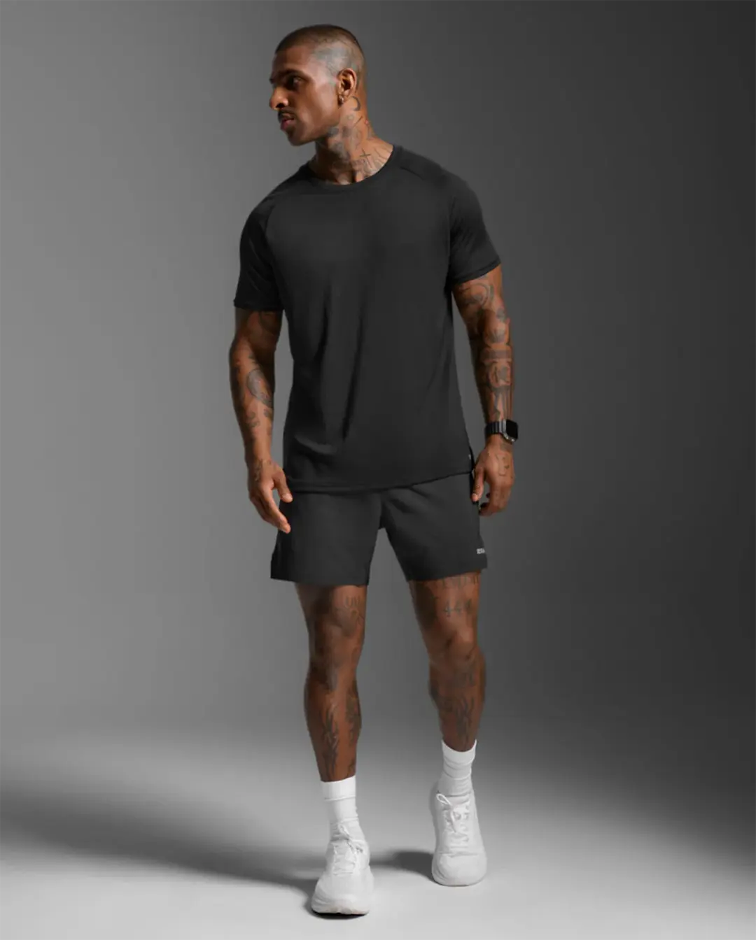 2XU Men's Aero Mesh Tee - Black/Silver Reflective