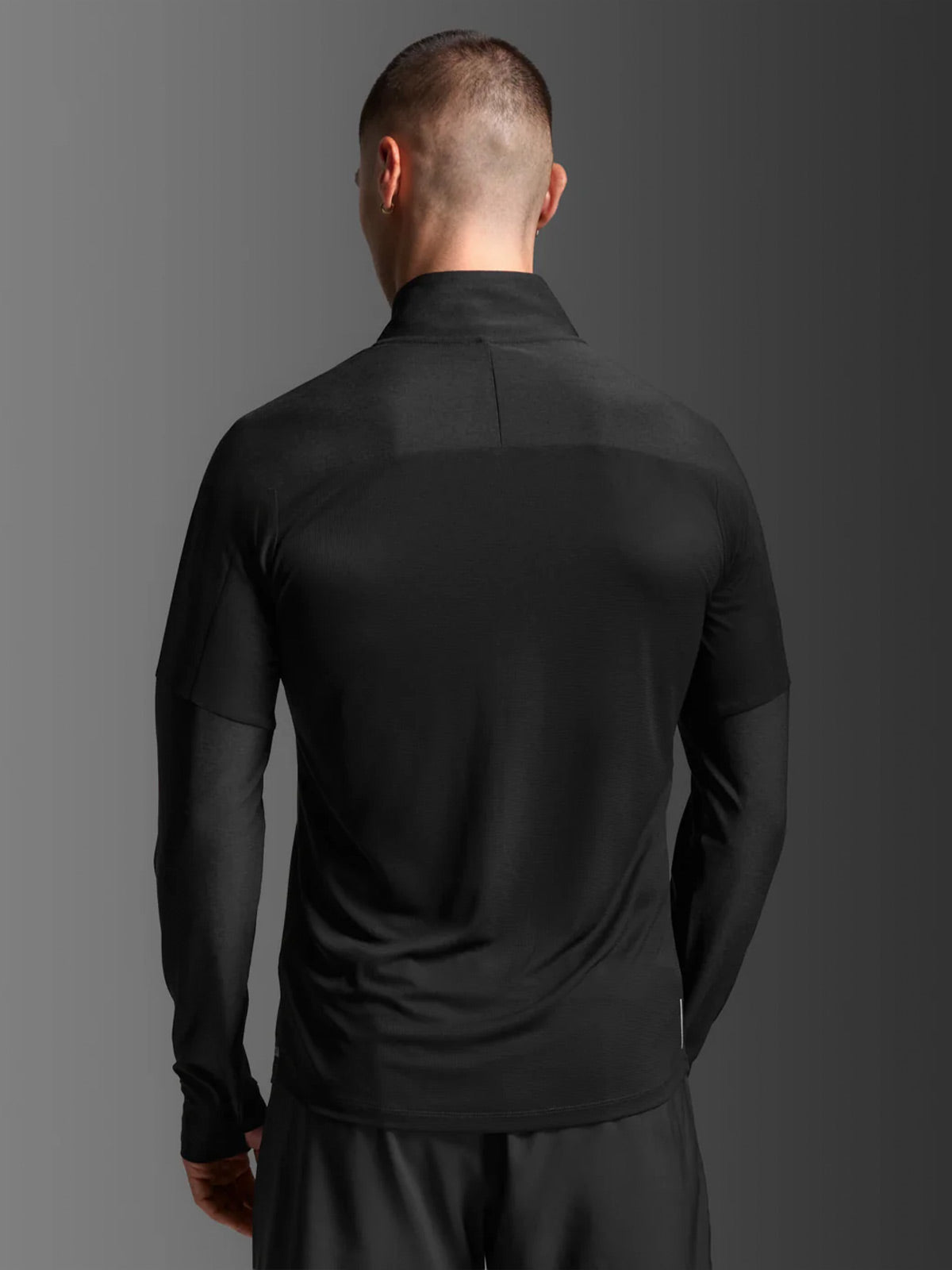 2XU Men's Aero 1/2 Zip - Black/Silver Reflective