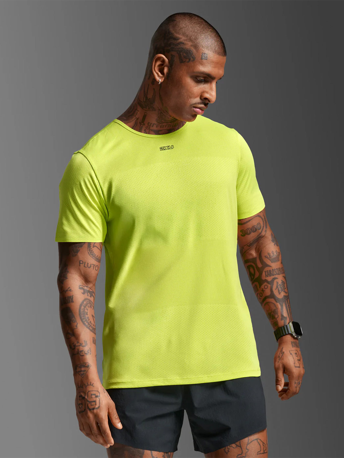 2XU Men's Light Speed Tech Tee - Volt/Black Reflective