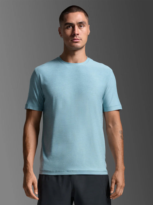 2XU Men's Signature Soft Jersey Tee - Chambray/Chambray