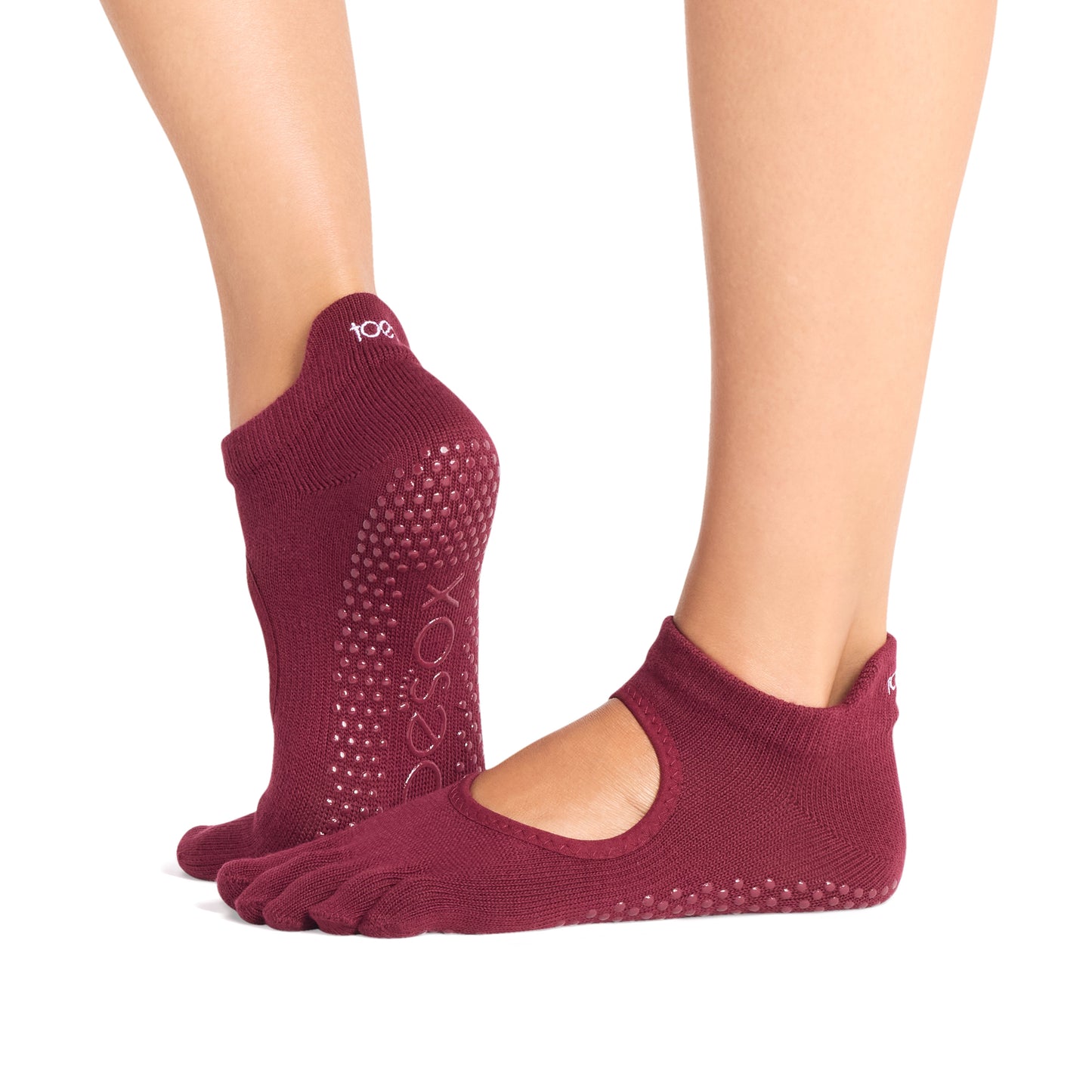 TOESOX Grip Full Toe Bellarina - Merlot