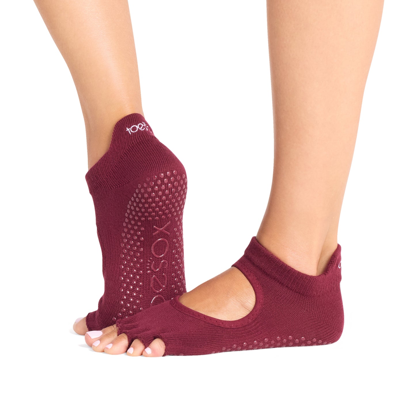 TOESOX Grip Half Toe Bellarina - Merlot
