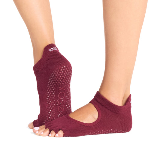 TOESOX Grip Half Toe Bellarina - Merlot
