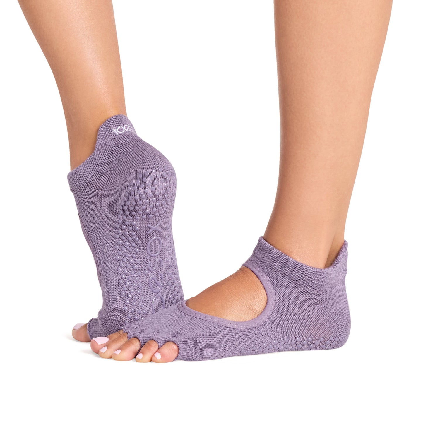TOESOX Grip Half Toe Bellarina - Pebble