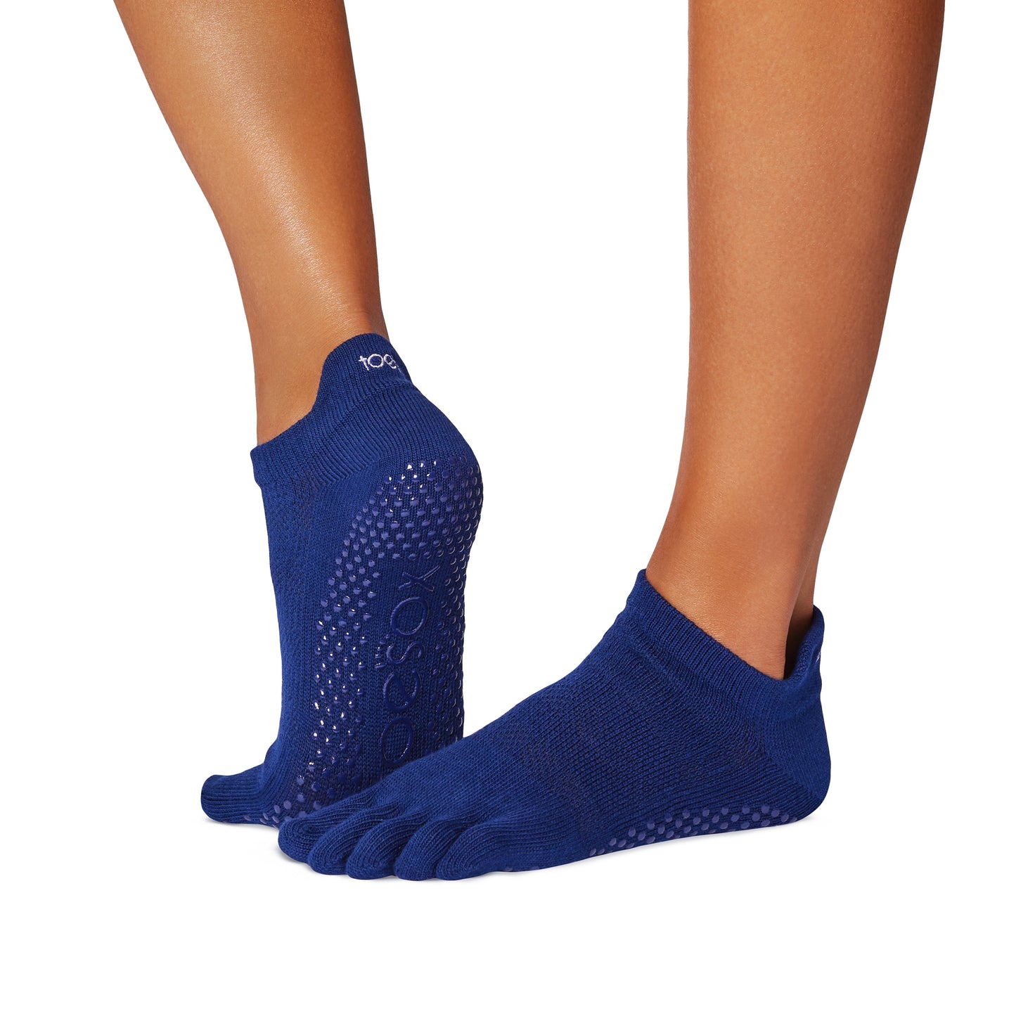TOESOX Grip Full Toe Low Rise - Navy