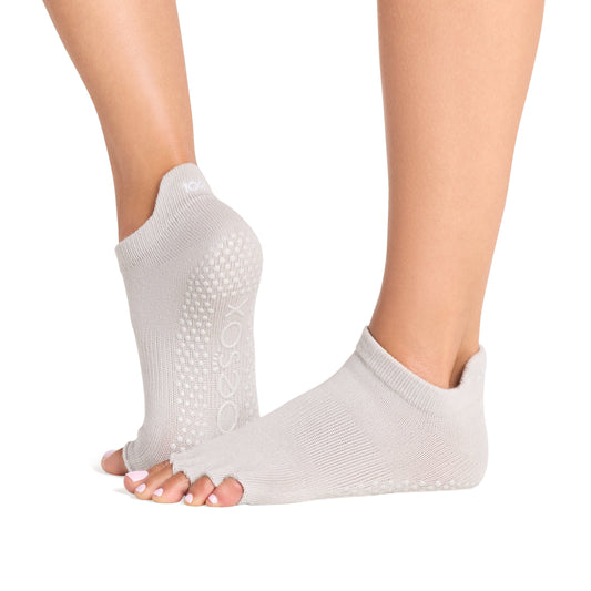 TOESOX Grip Half Toe Low Rise - Dove