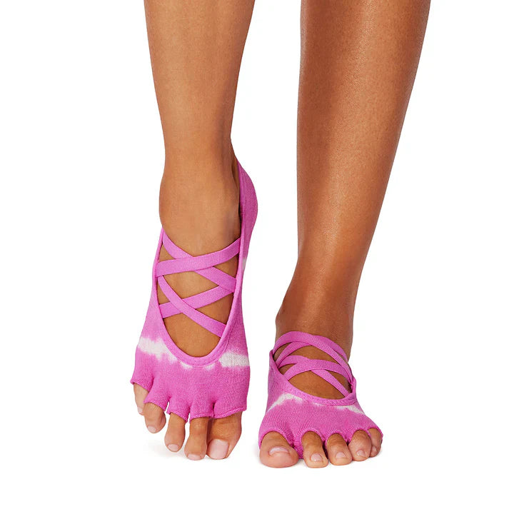 TOESOX Grip Half Toe Elle - Paradise Tie Dye Stripe