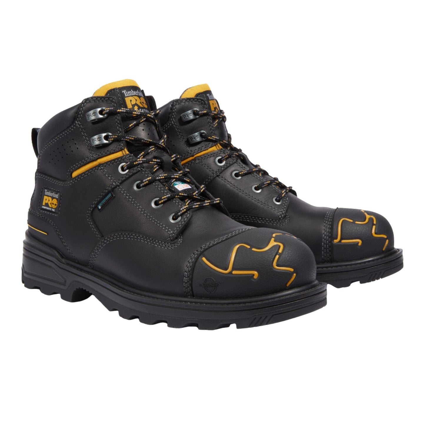 Timberland PRO Men's TB1A451G 6IN Magnitude Black Waterproof Composite Toe Work Boots
