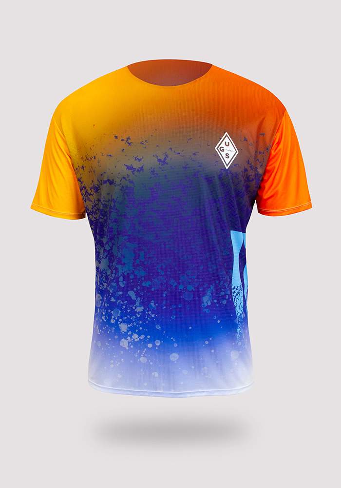 Uglow Men's UGS T-Shirt - Orange/Purple