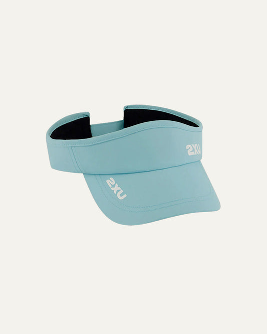 2XU Unisex's Run Visor - Retro Blue/White