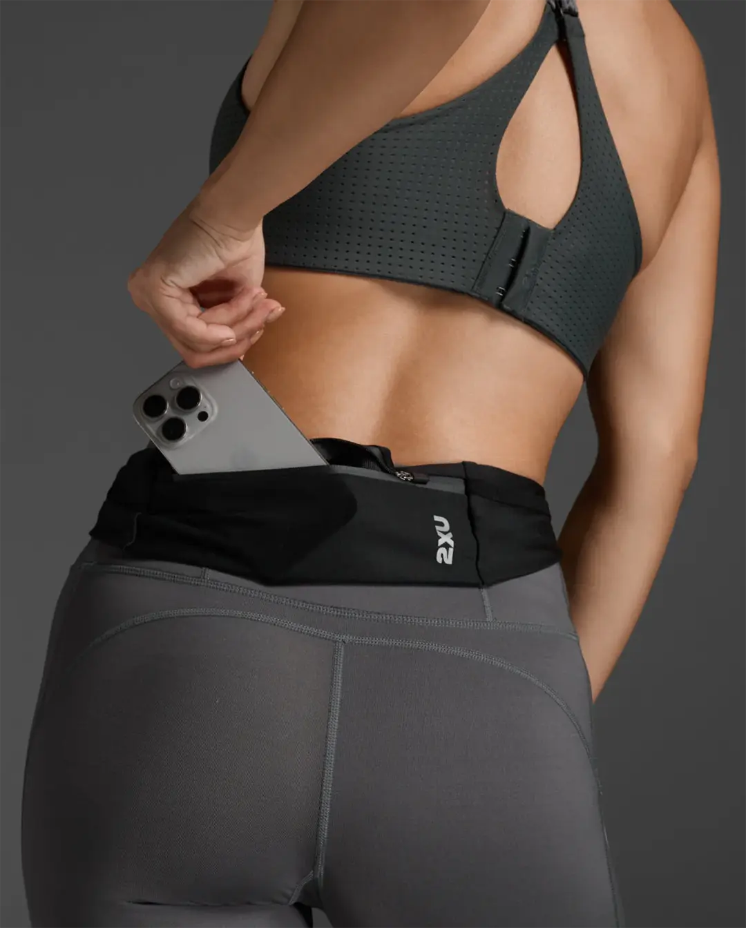 2XU Unisex's Run Belt - Black/Black