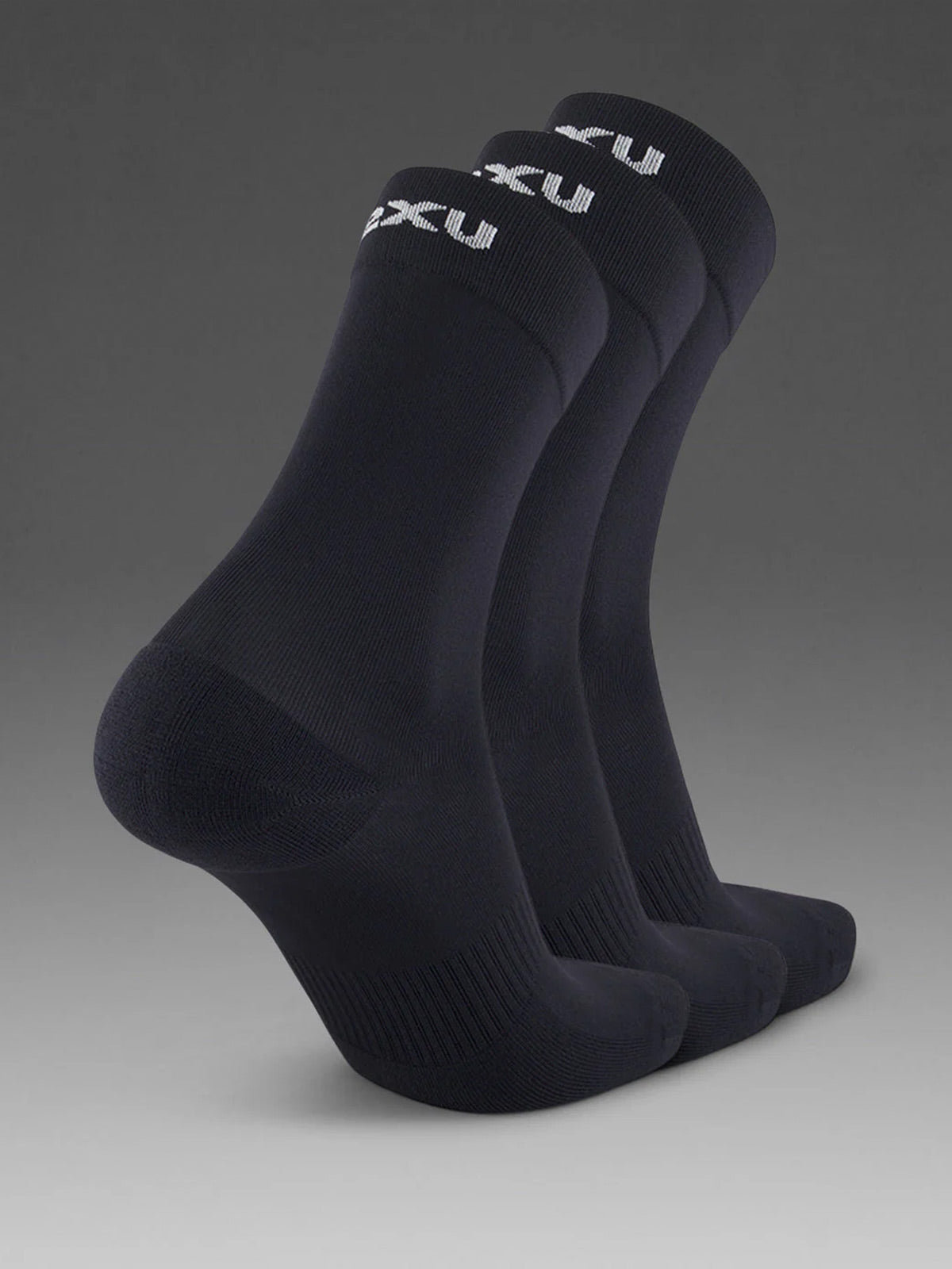 2XU Unisex's Crew Socks 3 Pack - Black/White