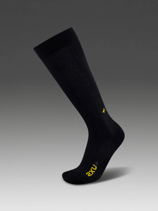 2XU Unisex's Flight Compression Socks - Black/Black
