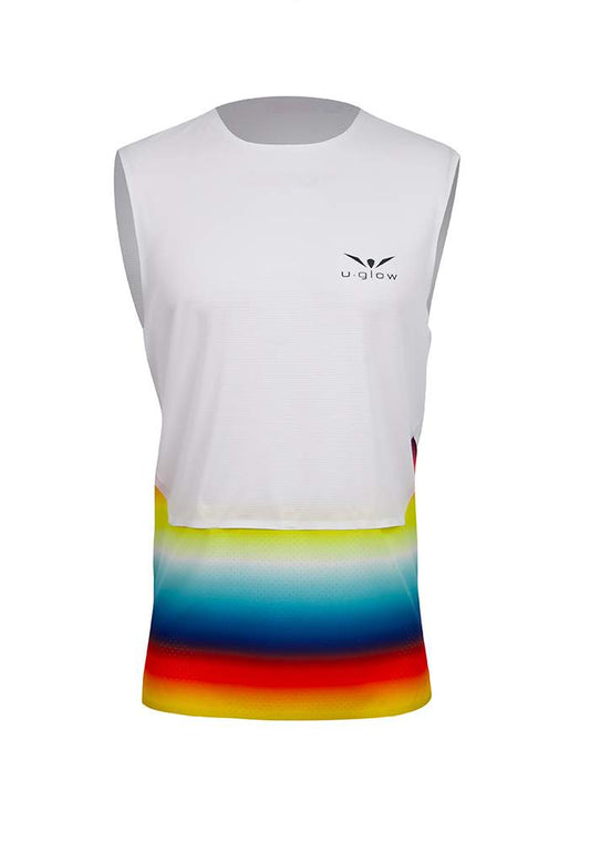 Uglow Men's Vapor Wide Top Tank - White