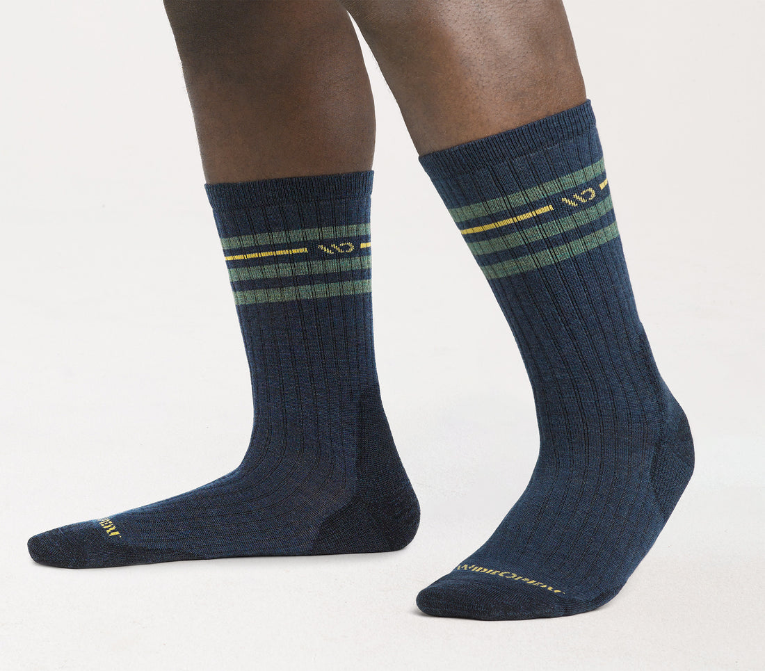 Vintage Stripe Cushioned Crew Socks