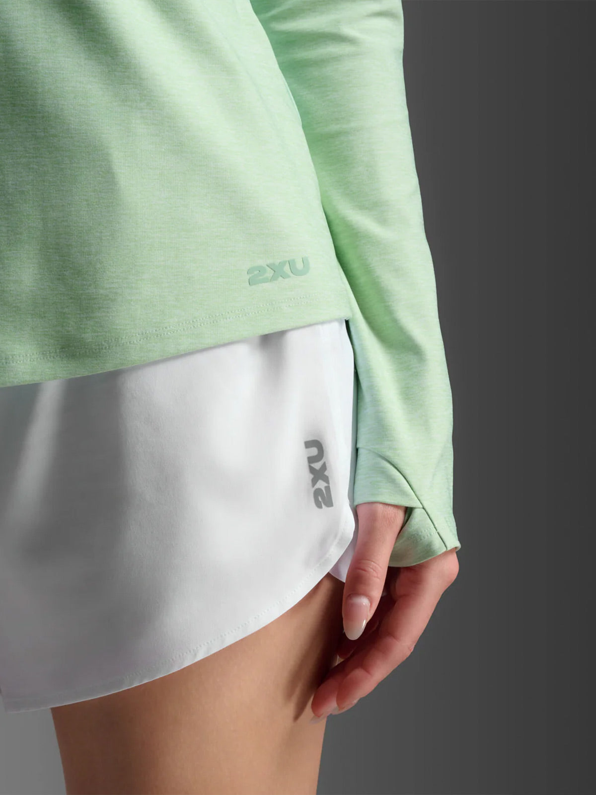 2XU Women's Aero 1/2 Zip - Digital Mint/Digital Mint Reflect