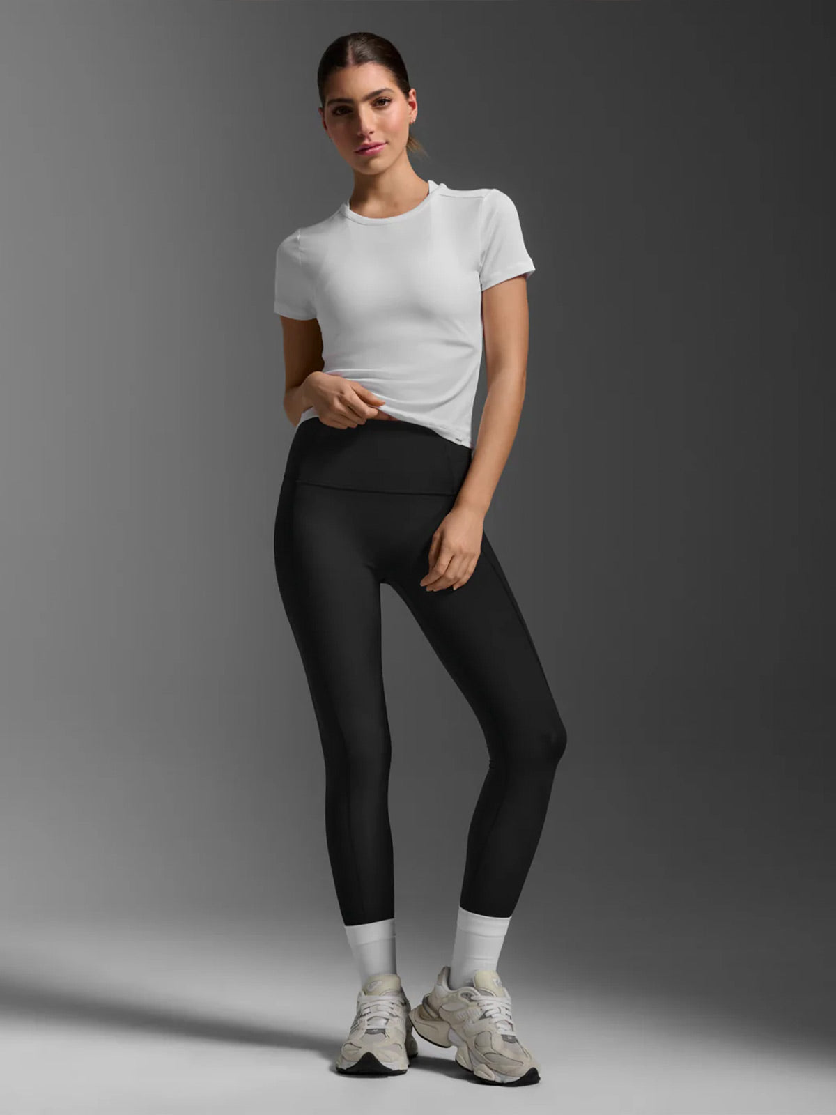 2XU Women's Fluid Hi-Rise 7/8 Tights - Black/Black