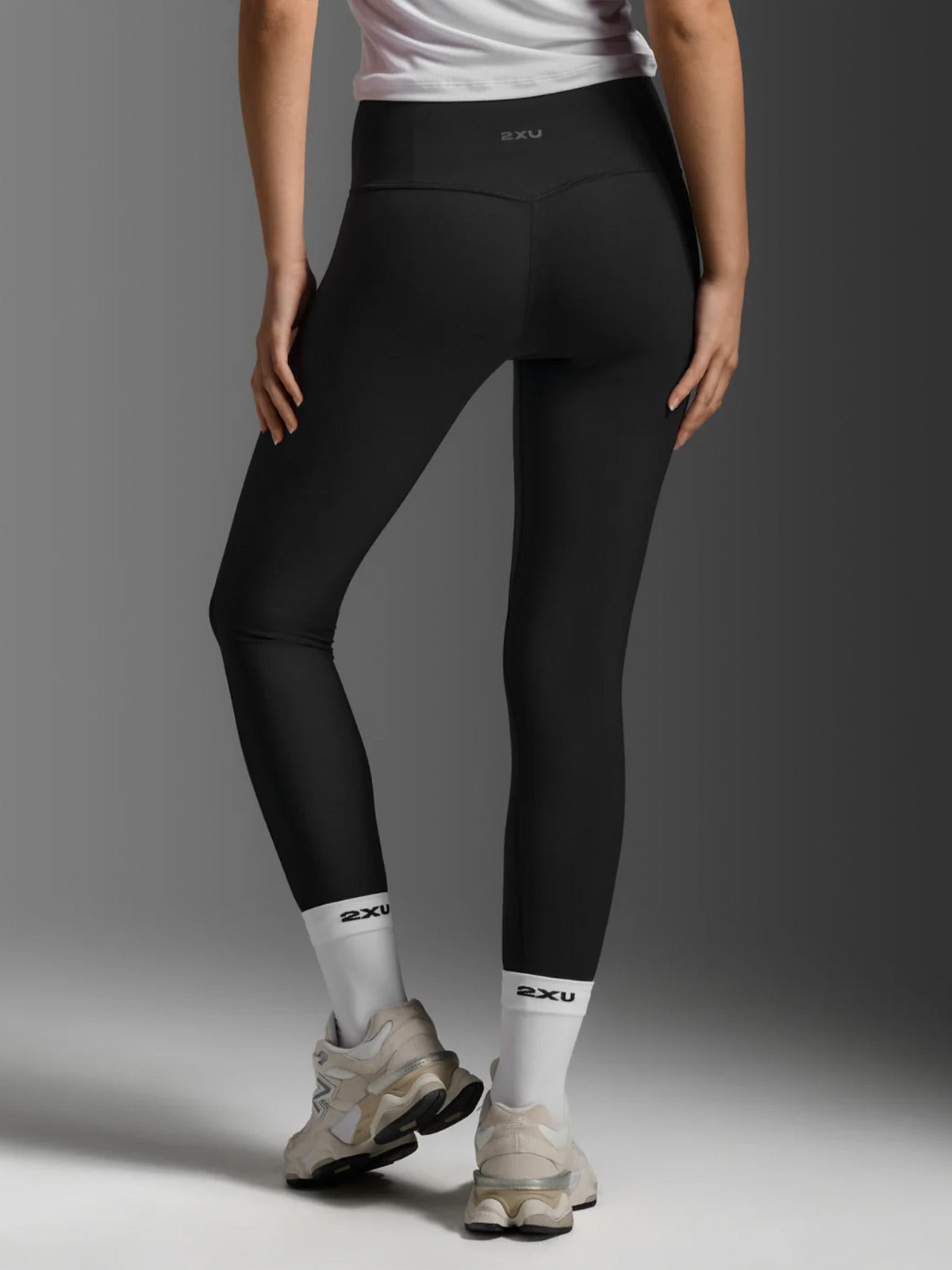 2XU Women's Fluid Hi-Rise 7/8 Tights - Black/Black