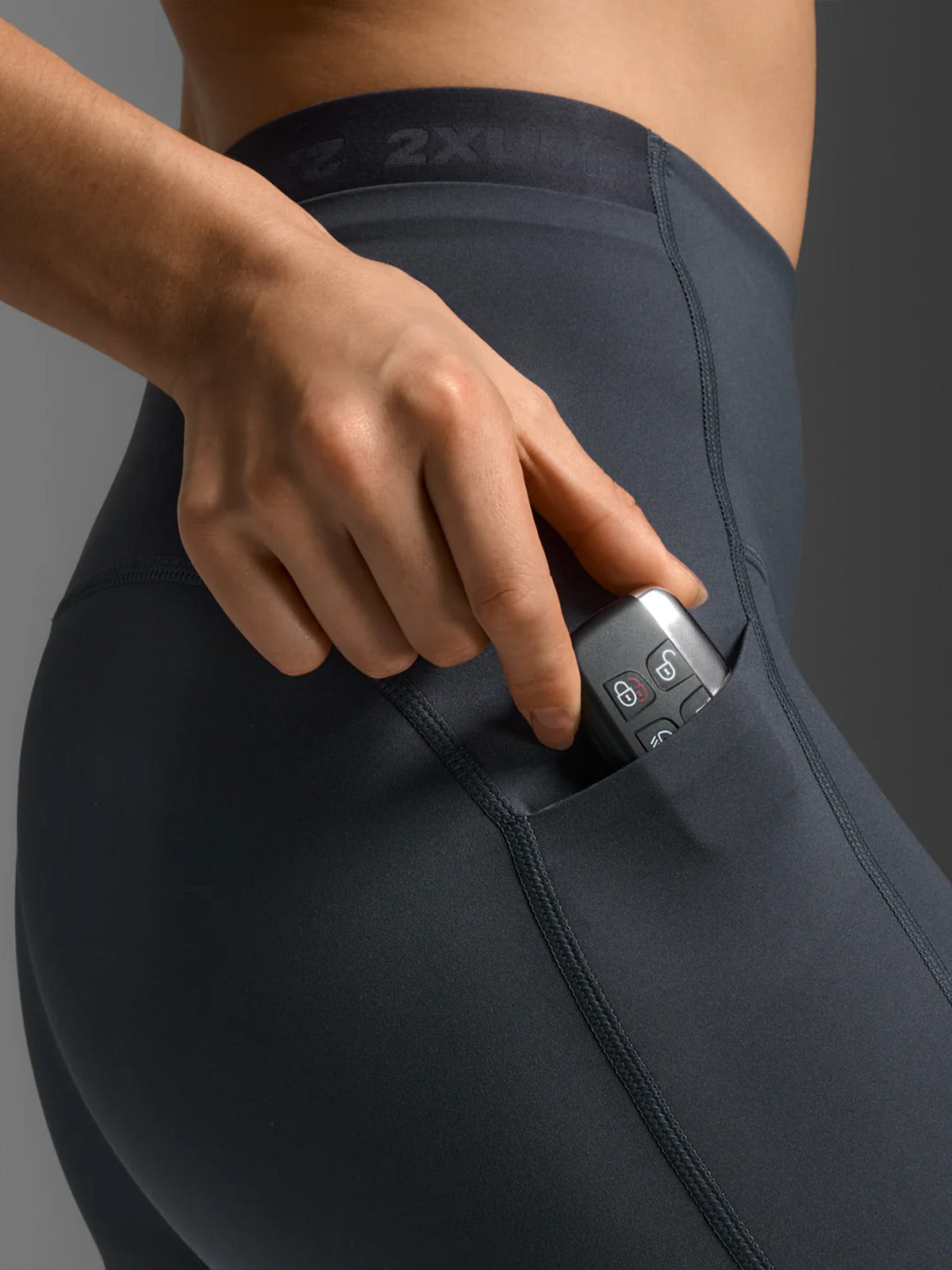 2XU Women's Form Stash Hi-Rise Comp 7/8 - India Ink/India Ink1