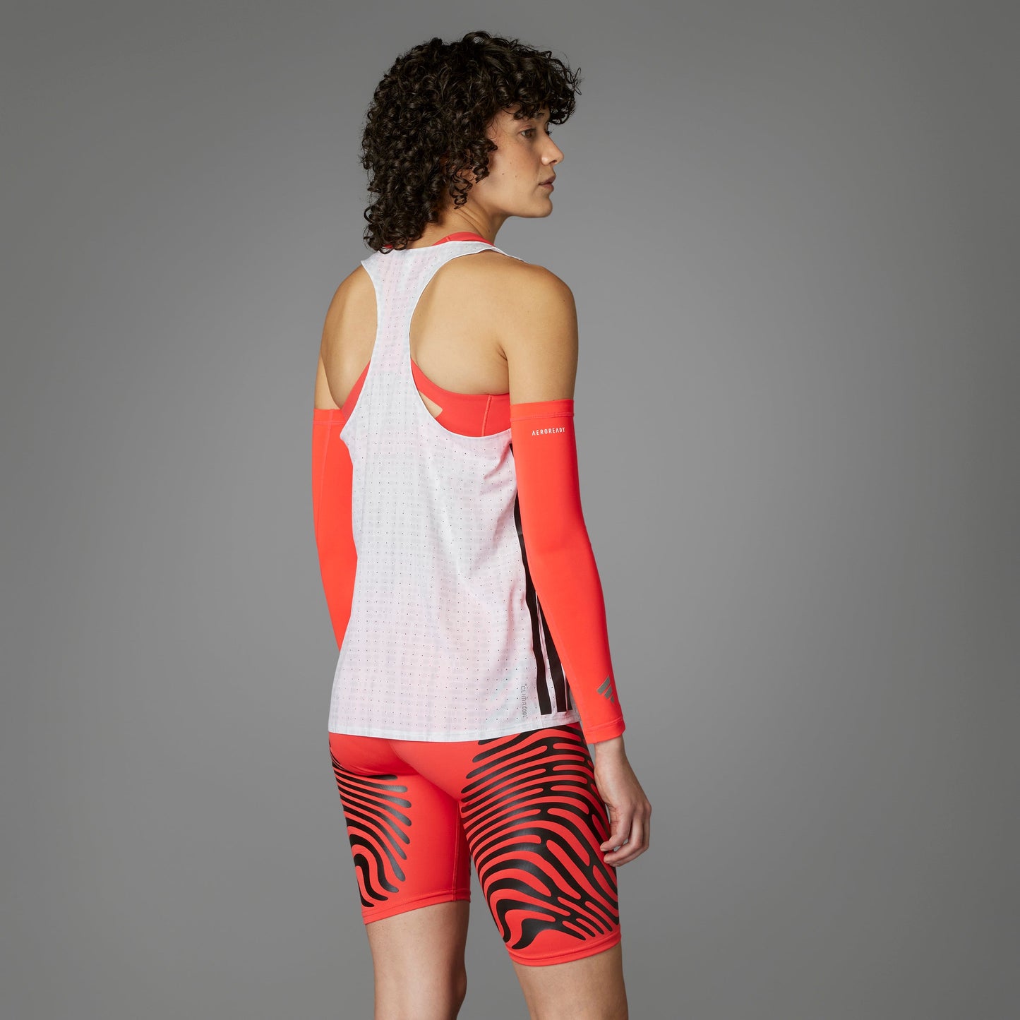adidas Adizero Singlet | White / Light Solid Grey | Womens
