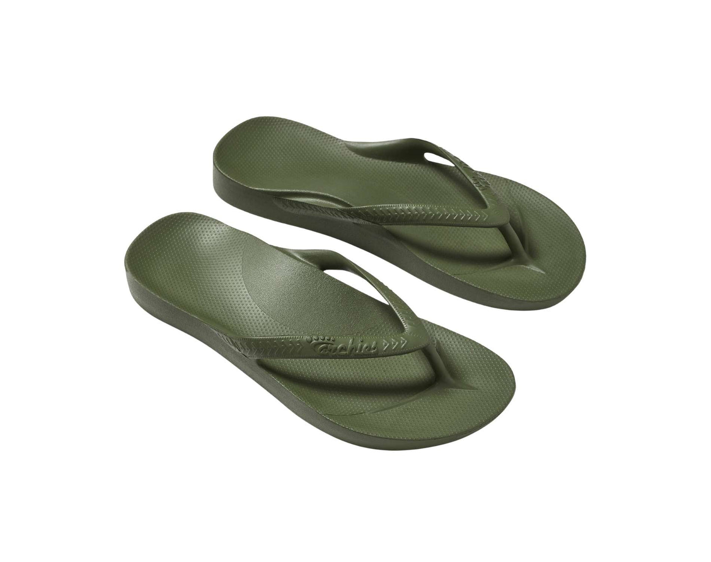 Archies Arch Support Thongs Olive