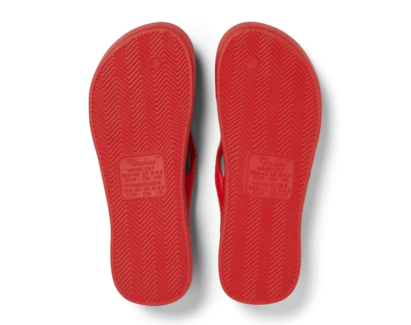 Archies Arch Support Thongs Chilli Red