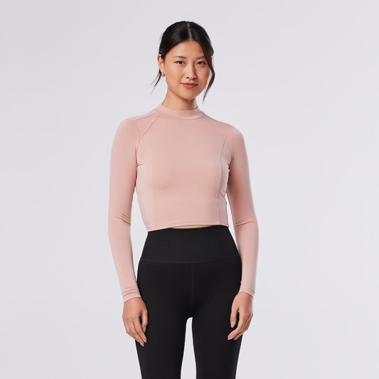 TAVI Mock Neck Long Sleeve - Petal