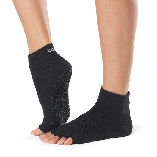 TOESOX Grip Half Toe Ankle - Black