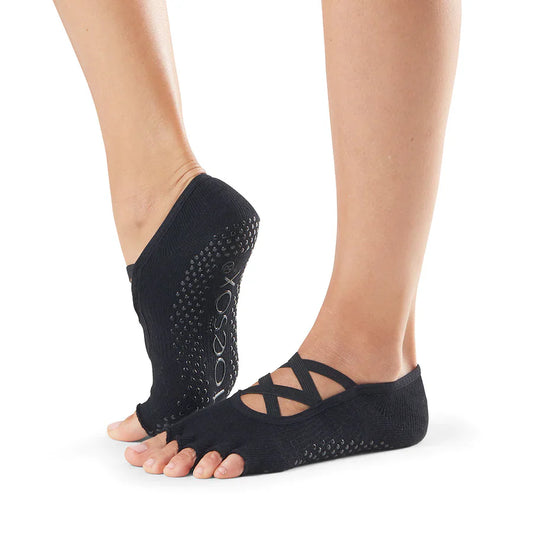TOESOX Grip Half Toe Elle - Black